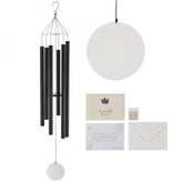 Wind Chimes for Outside, 66 in, Deep Tone Wind Chimes with 6 Tubes, Unique Large Memorial Wind Chimes for Anniversary, Amazing Outdoor Decor for Your Patio, Porch, Garden and Backyard, Black